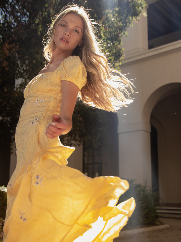 FLORA EMBROIDERED COAST DRESS
