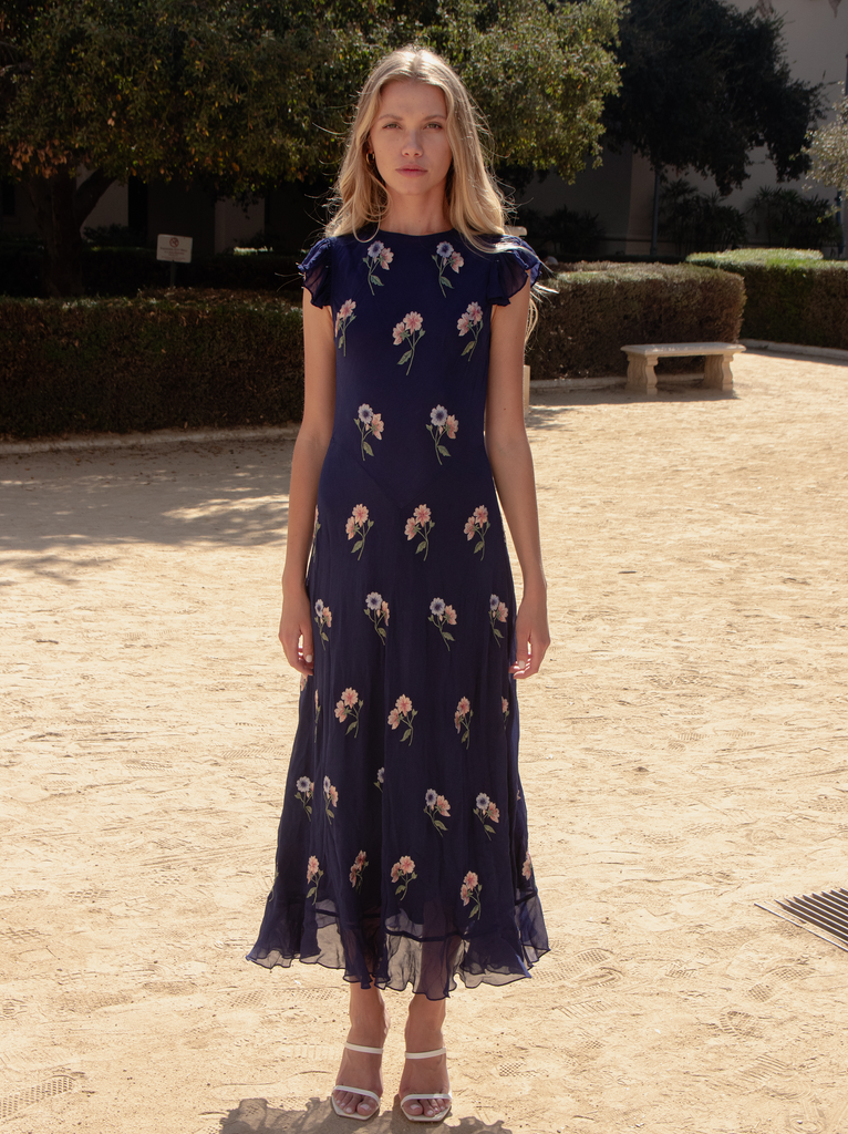 EMBROIDERED DATE DRESS