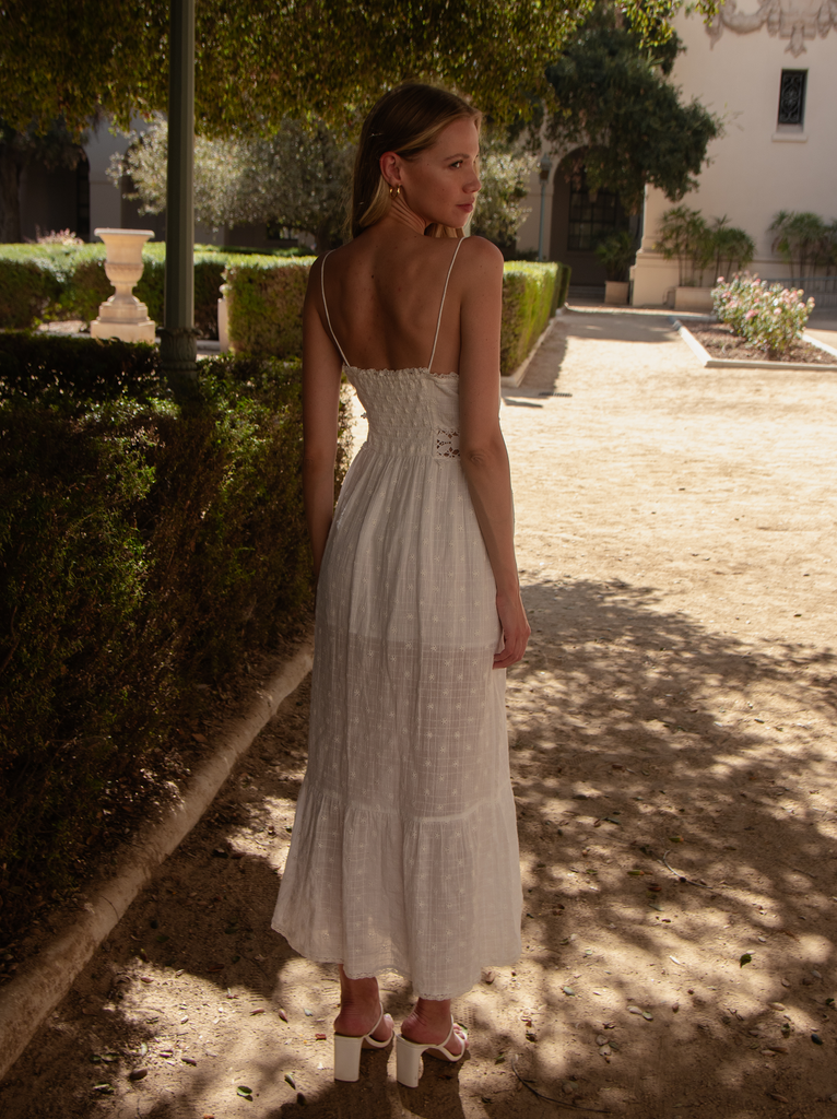 BUTTON FRONT LACE DRESS