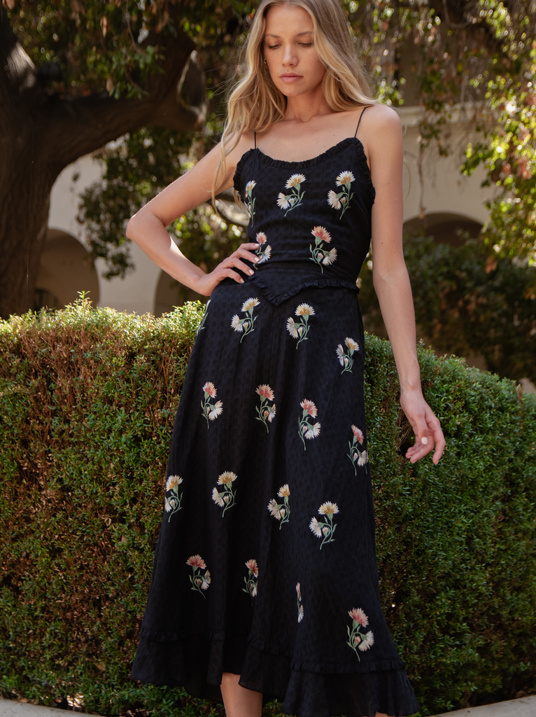 EMBROIDERED VACAY DRESS