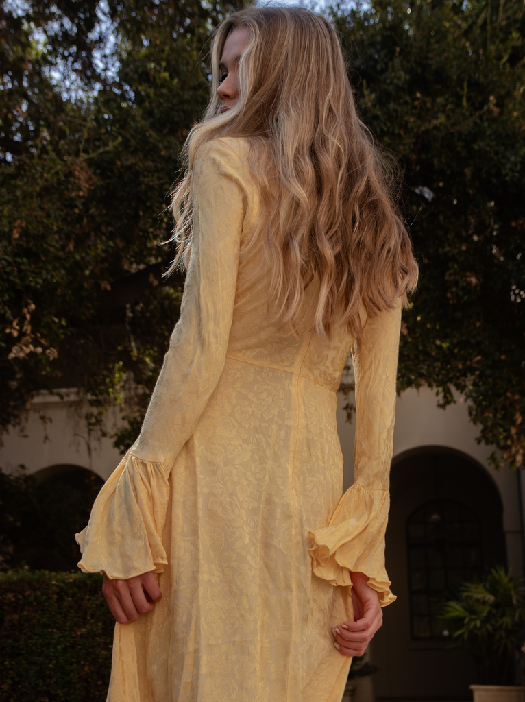 FLORA EMBROIDERED MONTECITO DRESS