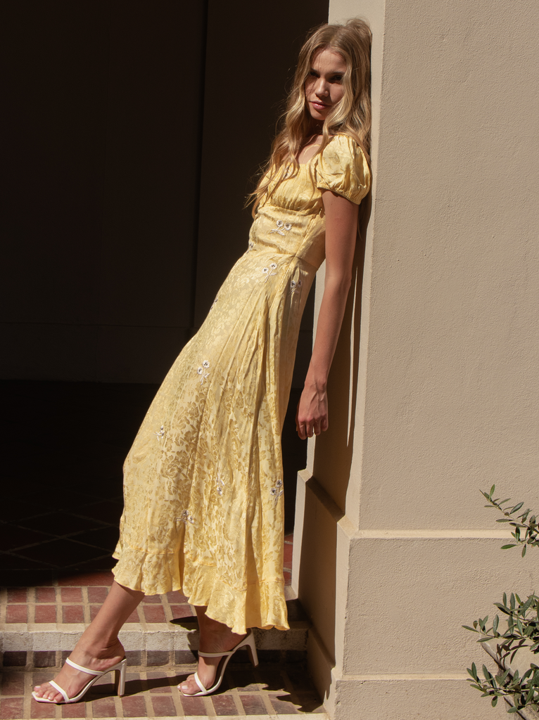 FLORA EMBROIDERED COAST DRESS