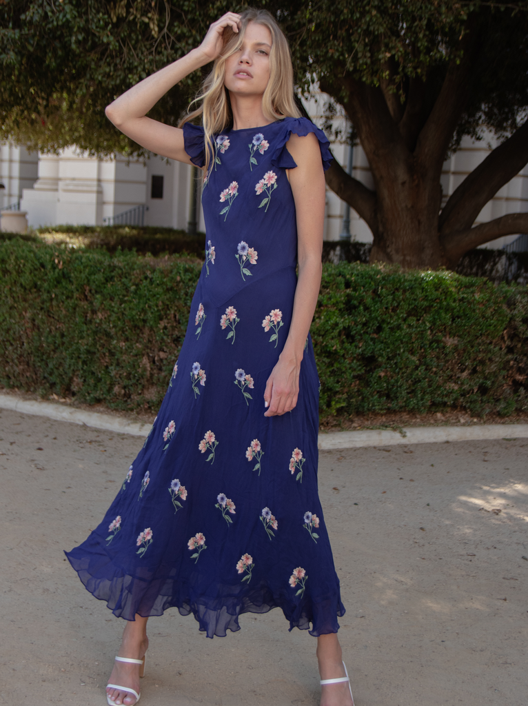 EMBROIDERED DATE DRESS
